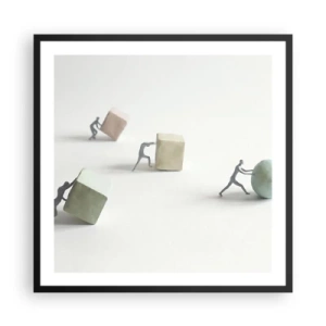 Poster in einem schwarzem Rahmen - Pures Leben - 60x60 cm