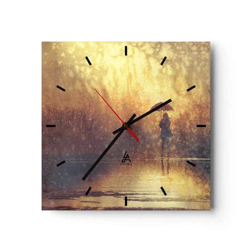 Wanduhr - Glasuhr - Ich habe das Gefühl, dass mich jemand ansieht - 40x40 cm