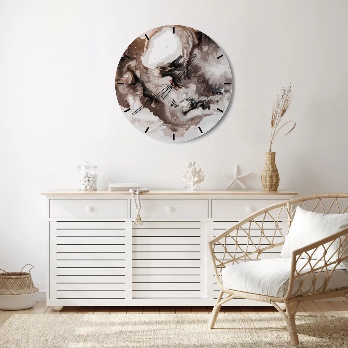 Wanduhr - Glasuhr - Die Geburt einer Galaxie - 30x30 cm