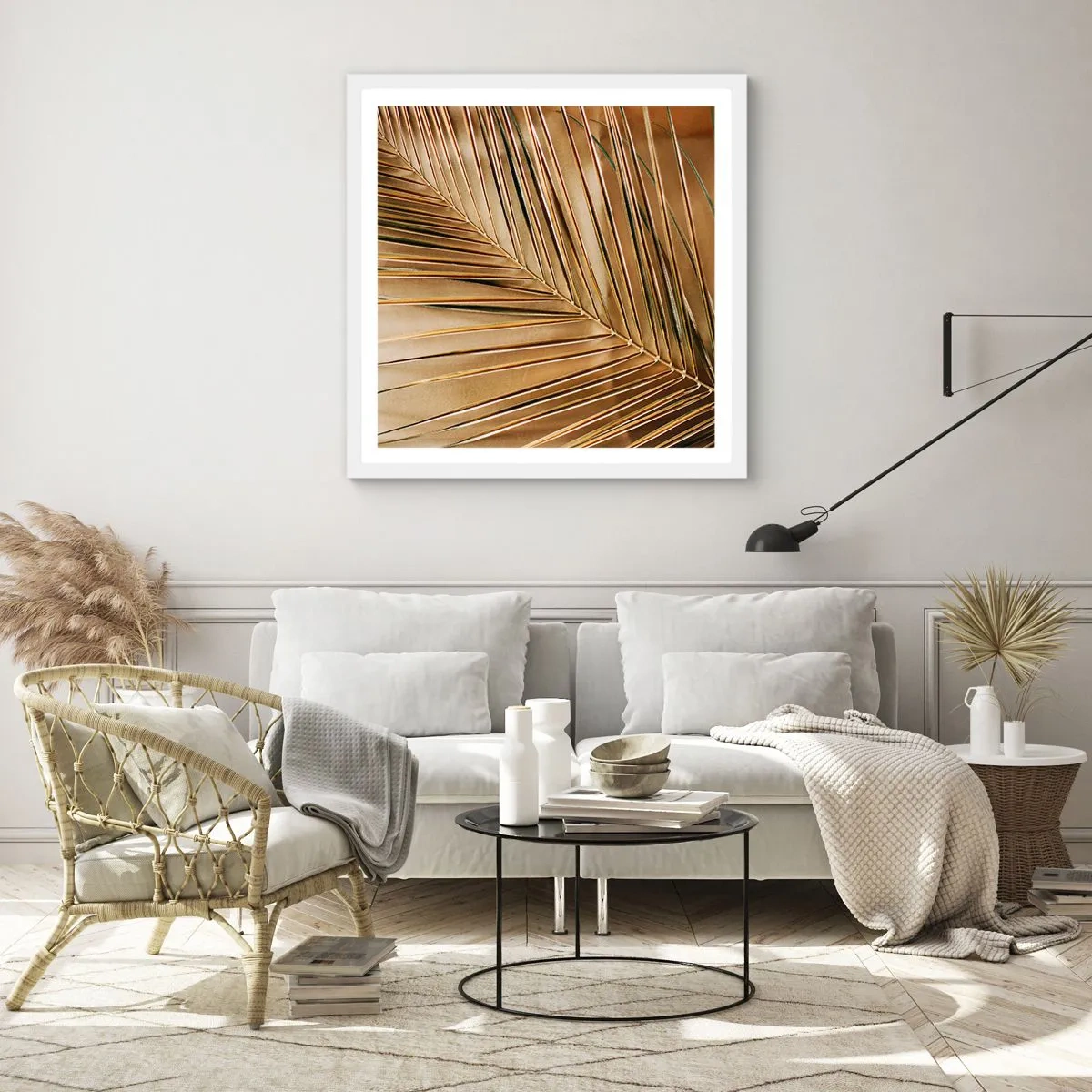 Poster in einem weißen Rahmen - Natürliche Kolonnade - 40x40 cm