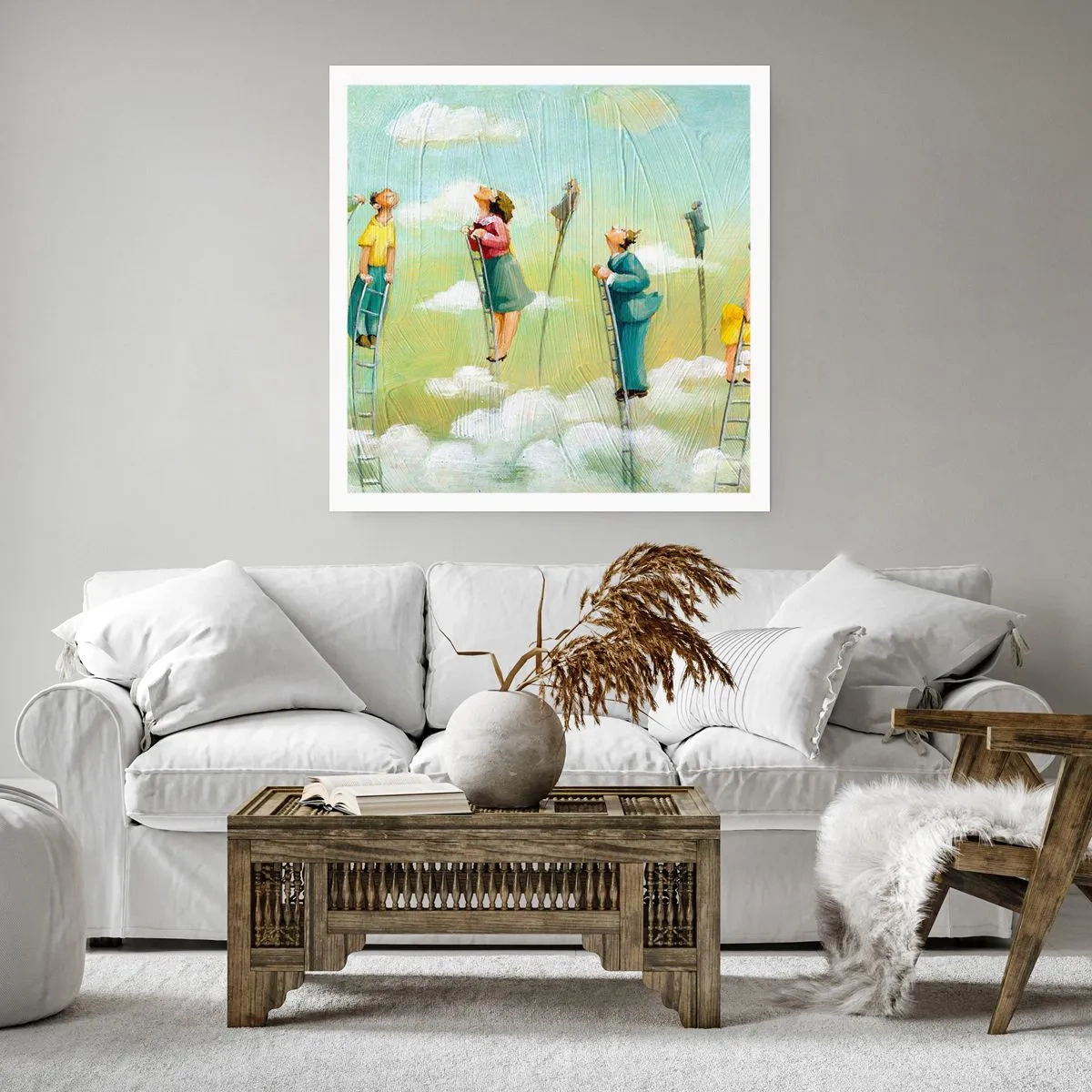 Poster - Hinter deinem Traum - 40x40 cm