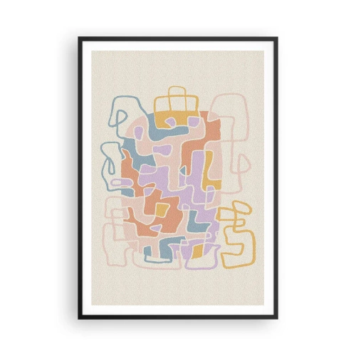 Poster in einem schwarzem Rahmen - Labyrinth – ein freudiges Abenteuer - 70x100 cm