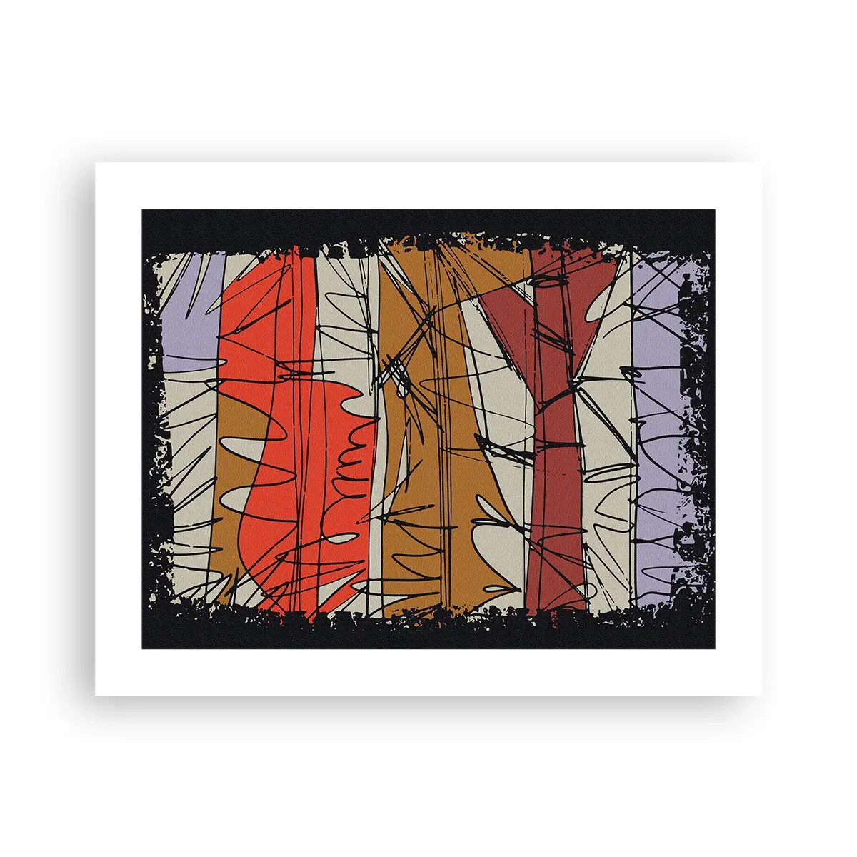 Poster - Spontane Komposition - 50x40 cm