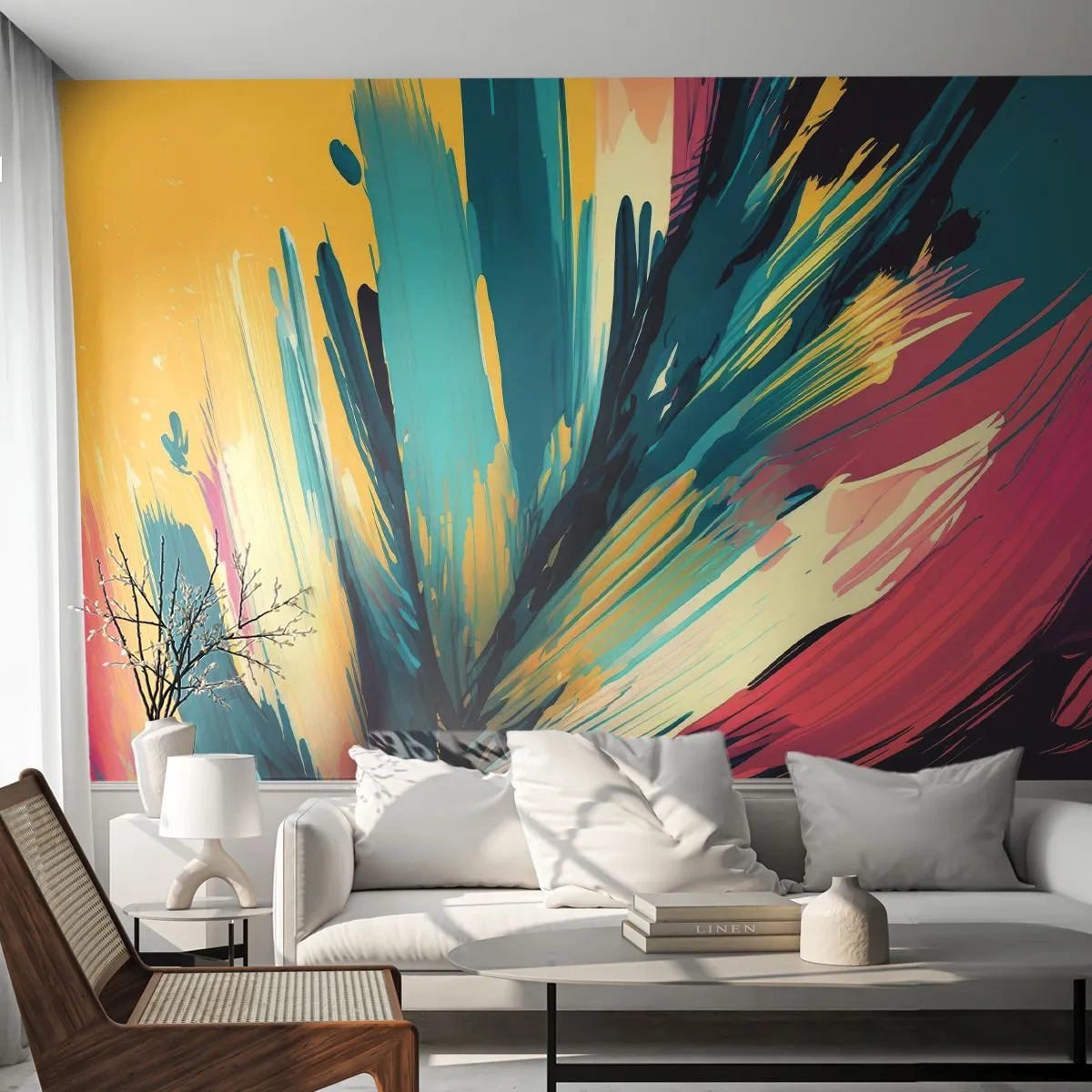 Fototapete Premium Sand - Komposition – eine Explosion der Freude - Abstraktionismus, Stück, Modern - 250x175 cm