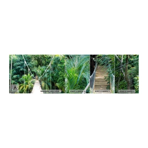 Fototapeten Muster Premium Sand - Willkommen im Dschungel! - Landschaft, Dschungel, Honduras - 100x30 cm