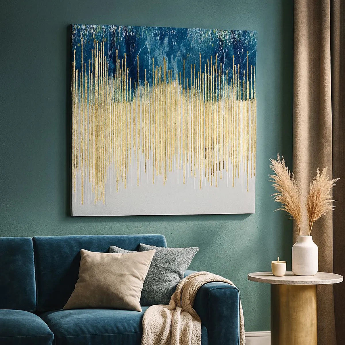 Bild auf Leinwand - Leinwandbild - Vergoldete Grenze - 30x30 cm