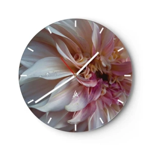 Wanduhr - Glasuhr - Blühende Frische - 40x40 cm