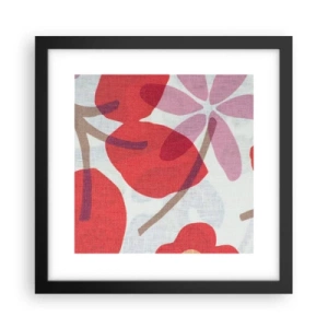 Poster in einem schwarzem Rahmen - Blumenarrangement in Rosa - 30x30 cm