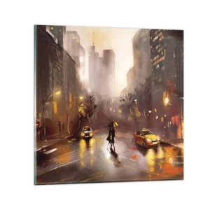 Glasbild - Bild auf glas - Im Licht von New York - 50x50 cm