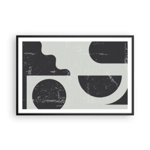 Poster in einem schwarzem Rahmen - Komposition oben und unten - 91x61 cm