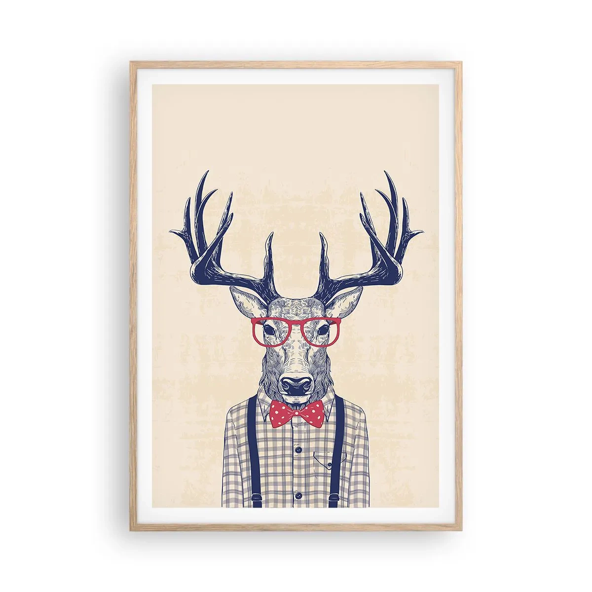 Poster in einem Rahmen aus heller Eiche - Eine lustige Extravaganz - 70x100 cm