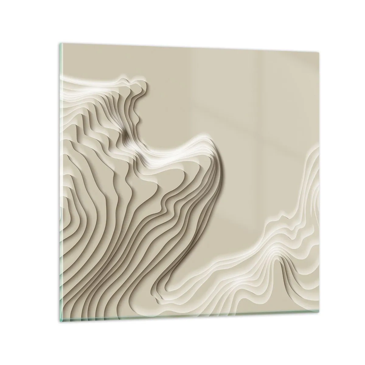 Glasbild - Bild auf glas - Topographie der Kunst - 30x30 cm
