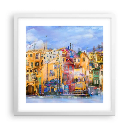 Poster in einem weißen Rahmen - Wir sind zusammen - 40x40 cm