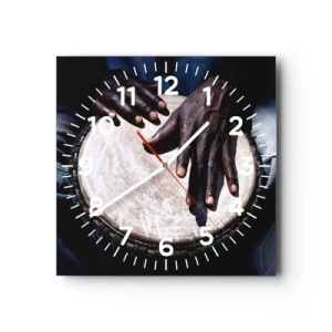 Wanduhr - Glasuhr - Lebe in deinem eigenen Rhythmus - 30x30 cm