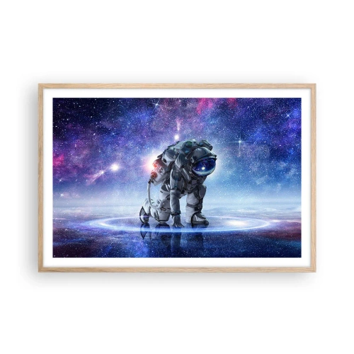 Poster in einem Rahmen aus heller Eiche - Der Sternenhimmel über mir - 91x61 cm