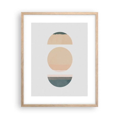 Poster in einem Rahmen aus heller Eiche - Ein Rad hinter dem anderen… - 40x50 cm