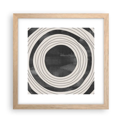 Poster in einem Rahmen aus heller Eiche - Auf den Punkt gebracht - 30x30 cm