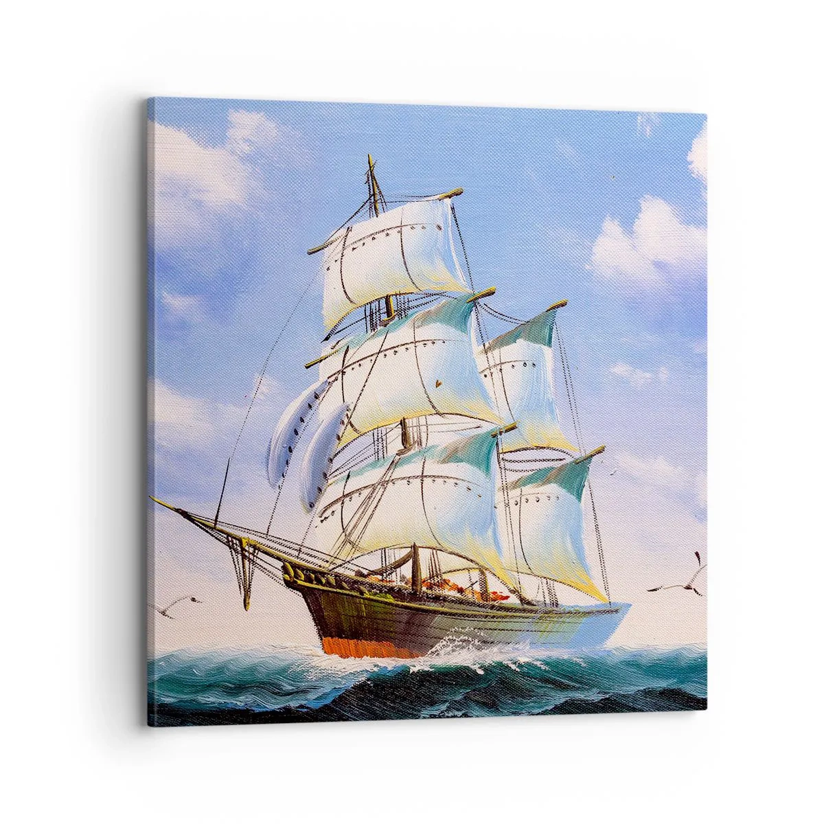 Bild auf Leinwand - Leinwandbild - Mit Stolz mit dem Wind - 70x70 cm