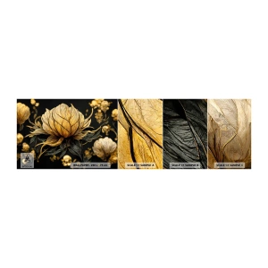 Fototapetenmuster Standard Eco - Subtile Zerbrechlichkeit - Blume, Art Deco, Glanz - 100x30 cm