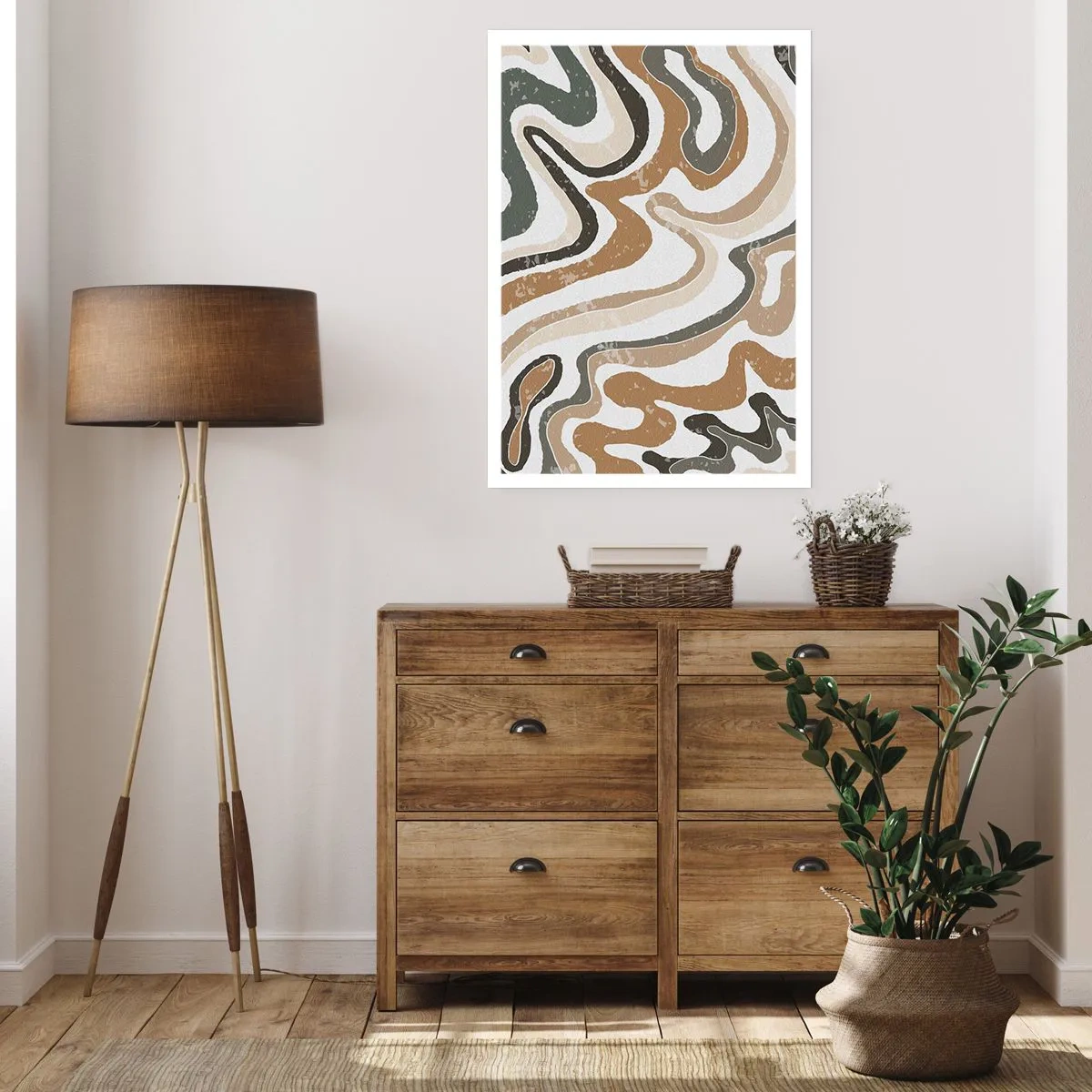 Poster - Mäander in Erdfarben - 61x91 cm