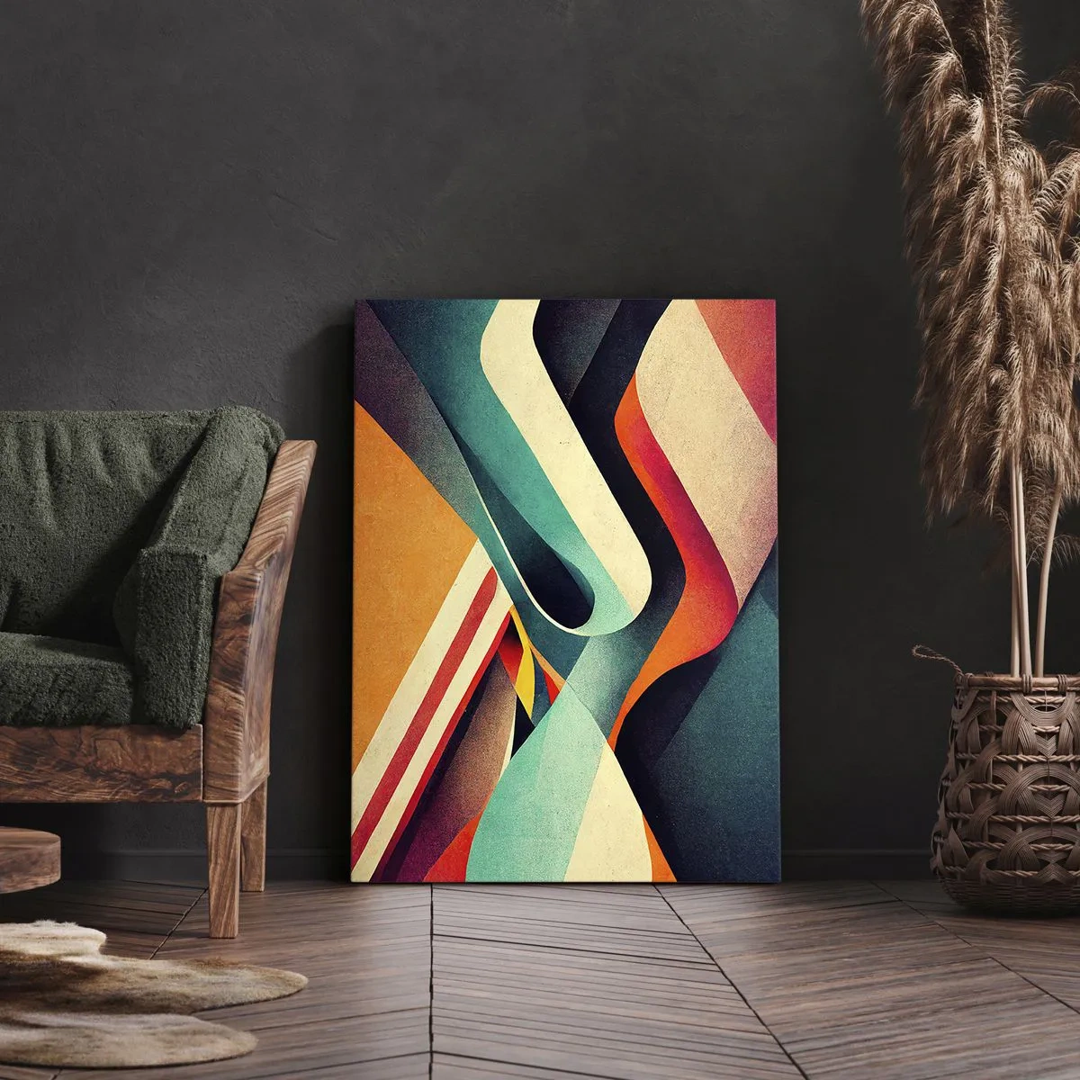 Bild auf Leinwand - Leinwandbild - Intensive Komposition - 65x120 cm