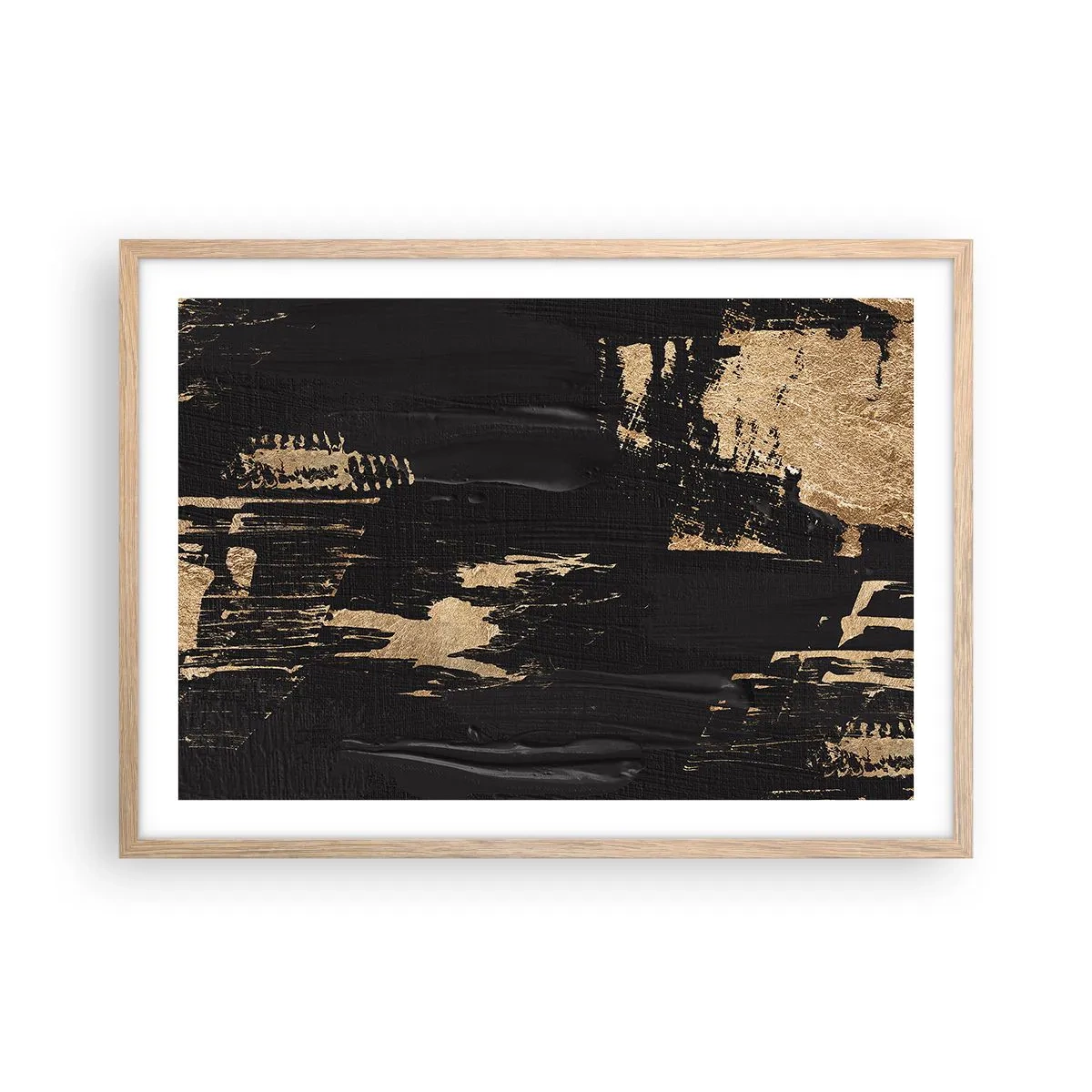 Poster in einem Rahmen aus heller Eiche - Spur einer Berührung - 70x50 cm