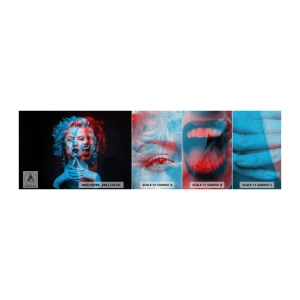 Fototapeten Muster Premium Canvas - Alter Ego - Abstraktion, Frau, Das Gesicht einer Frau - 100x30 cm