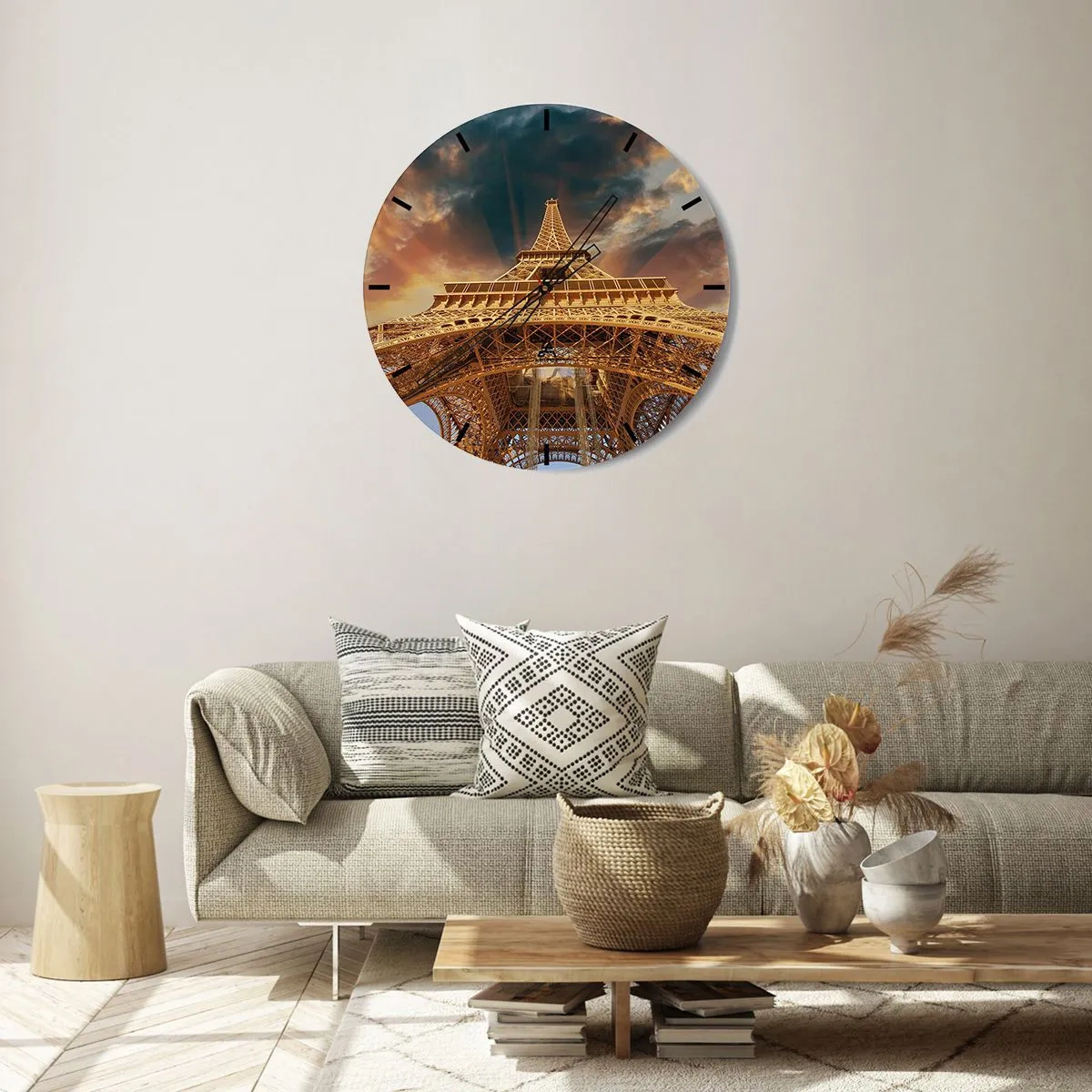 Wanduhr - Glasuhr - Wie die Menschheit den Himmel erreichte - 30x30 cm