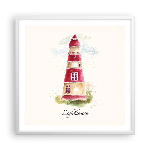 Poster in einem weißen Rahmen - Das Wetter ringsum ist immer gut - 60x60 cm