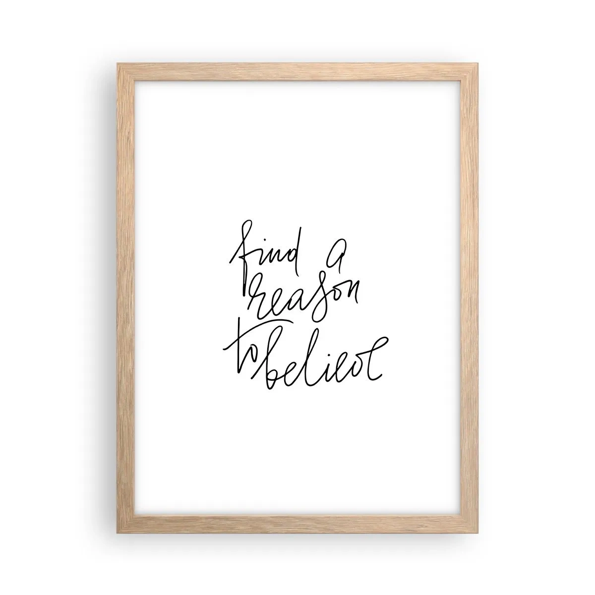 Poster in einem Rahmen aus heller Eiche - Es ist möglich - 30x40 cm