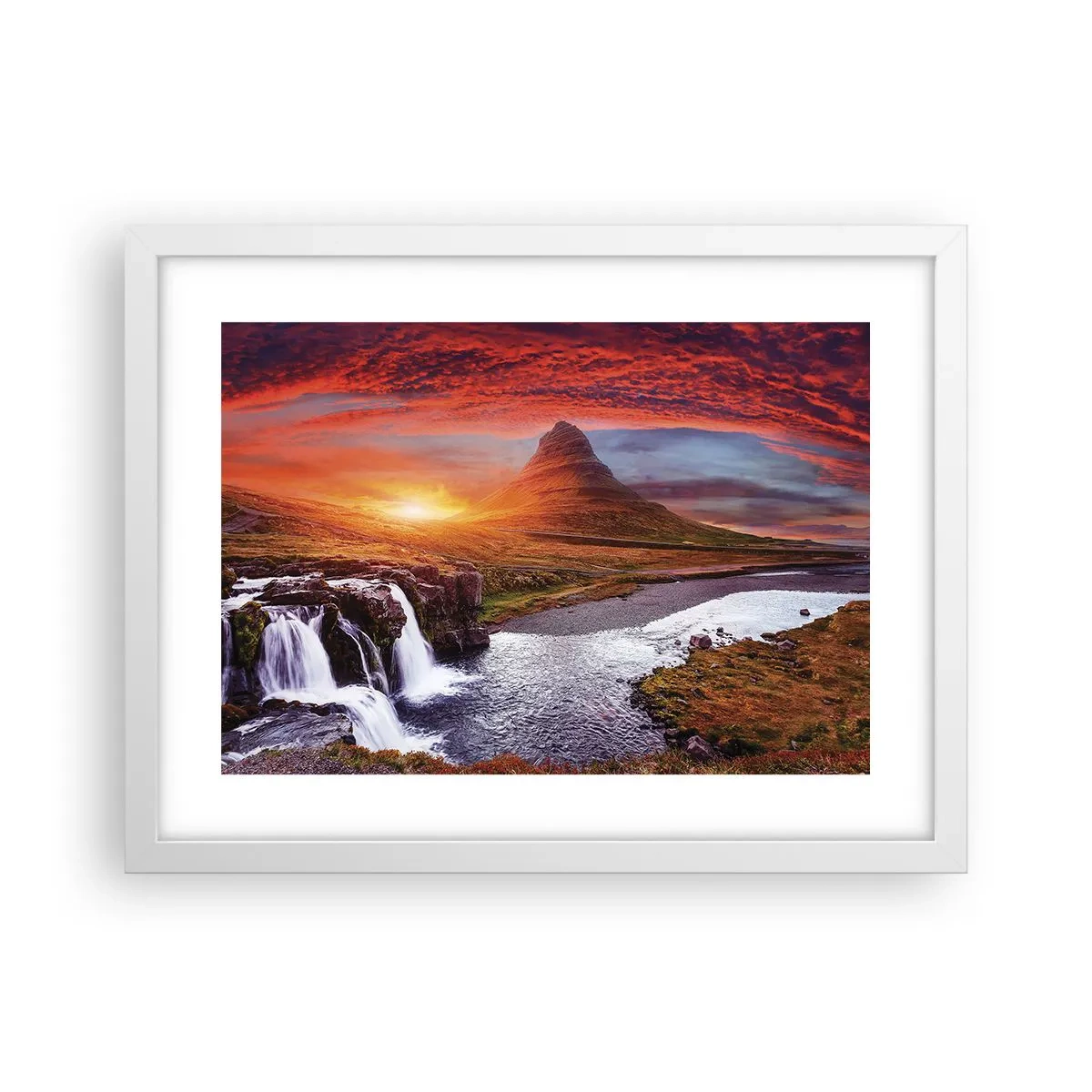 Poster in einem weißen Rahmen - Ein Blick auf Mittelerde - 40x30 cm