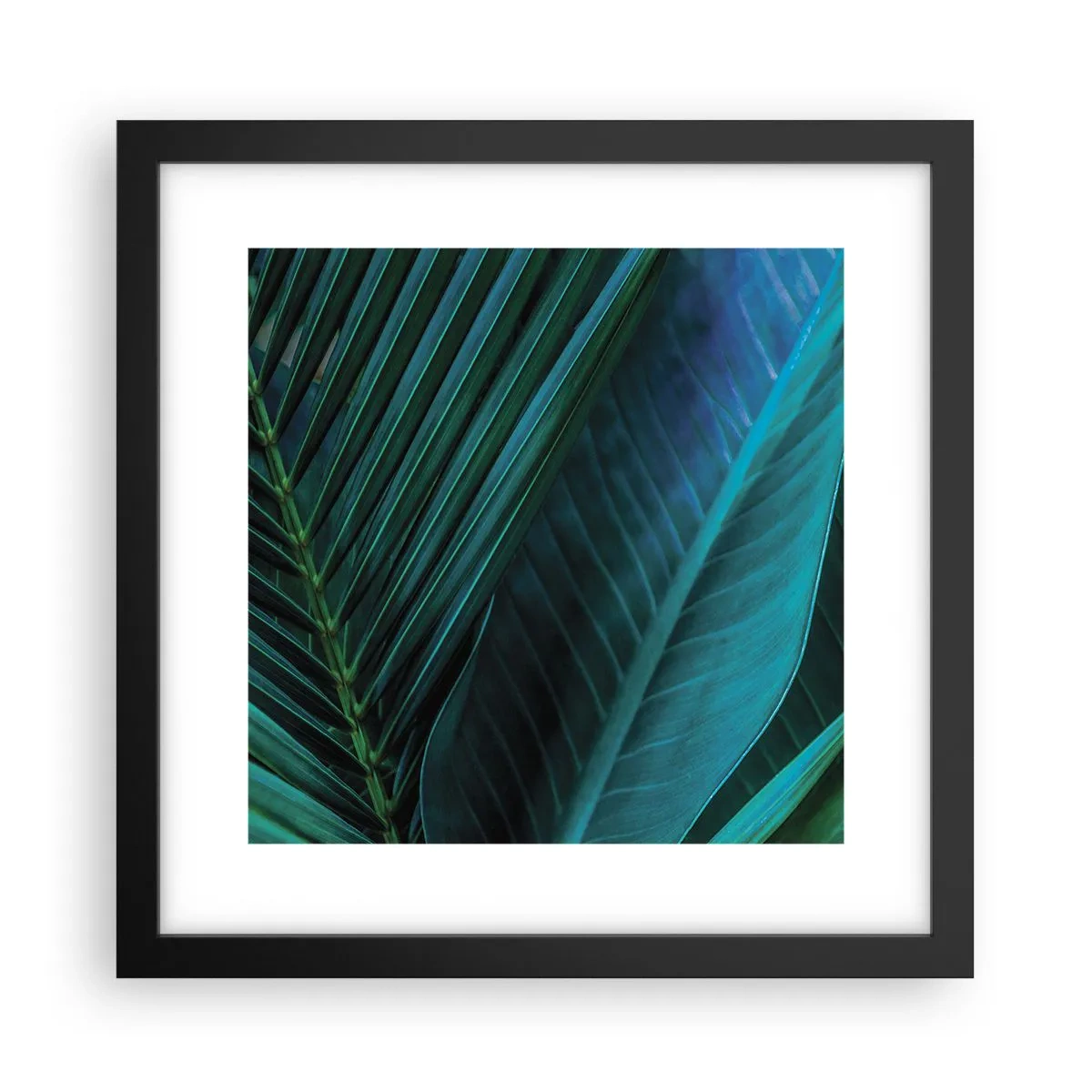 Poster in einem schwarzem Rahmen - Die Anatomie des Grüns - 30x30 cm