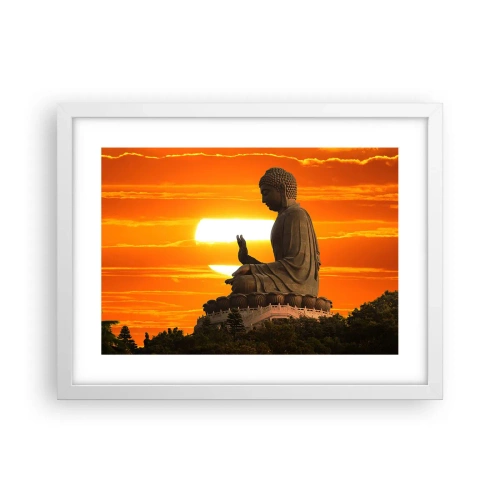 Poster in einem weißen Rahmen - Keine Angst vor der Welt - 40x30 cm