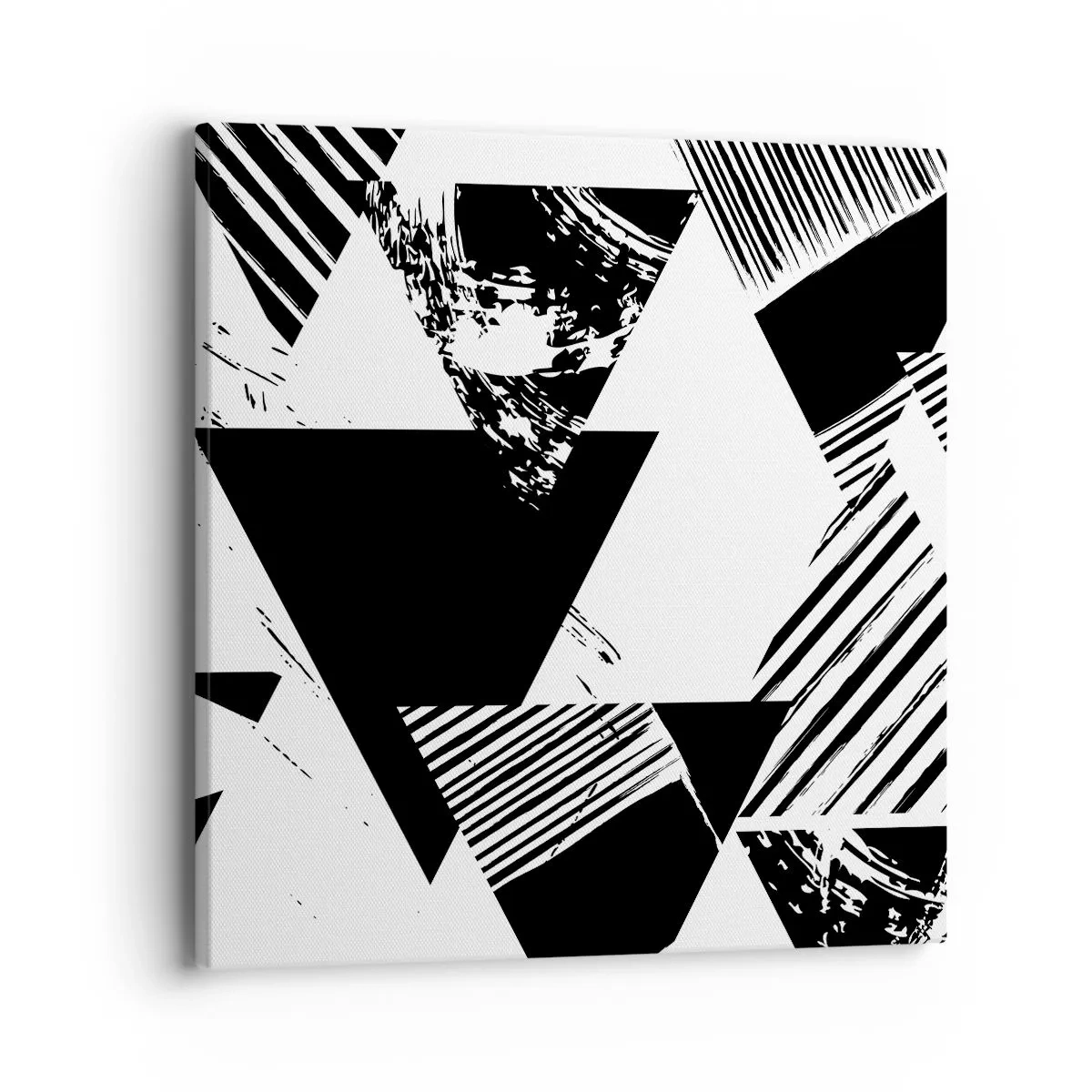 Bild auf Leinwand - Leinwandbild - Regen von Dreiecken - 40x40 cm