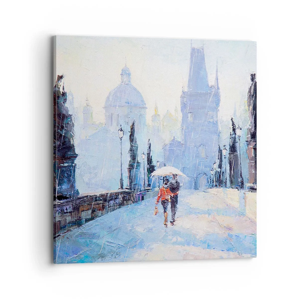Bild auf Leinwand - Leinwandbild - Der Regen muss uns verzaubert haben - 70x70 cm
