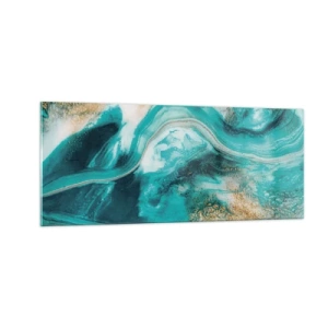 Glasbild - Bild auf glas - Der Fluss aus Gold - 100x40 cm