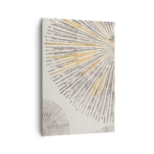 Bild auf Leinwand - Leinwandbild - Abstraktes strahlenförmiges Muster - 70x100cm - Schönheit des Strahls - Moderne Wanddekoration für Wohnzimmer und Schlafzimmer ARTTOR