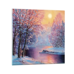Glasbild - Bild auf glas - Die Farben des Winters - 40x40 cm