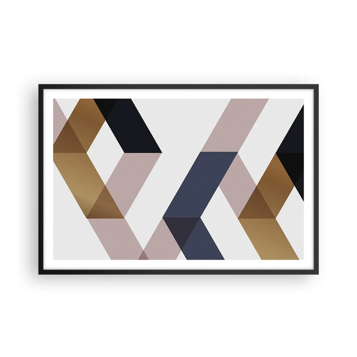 Poster in einem schwarzem Rahmen - Ebenen und Winkel - 91x61 cm