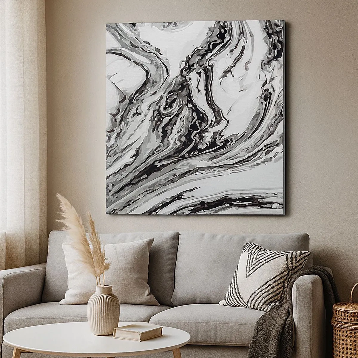 Bild auf Leinwand - Leinwandbild - Am Anfang war Chaos - 30x30 cm