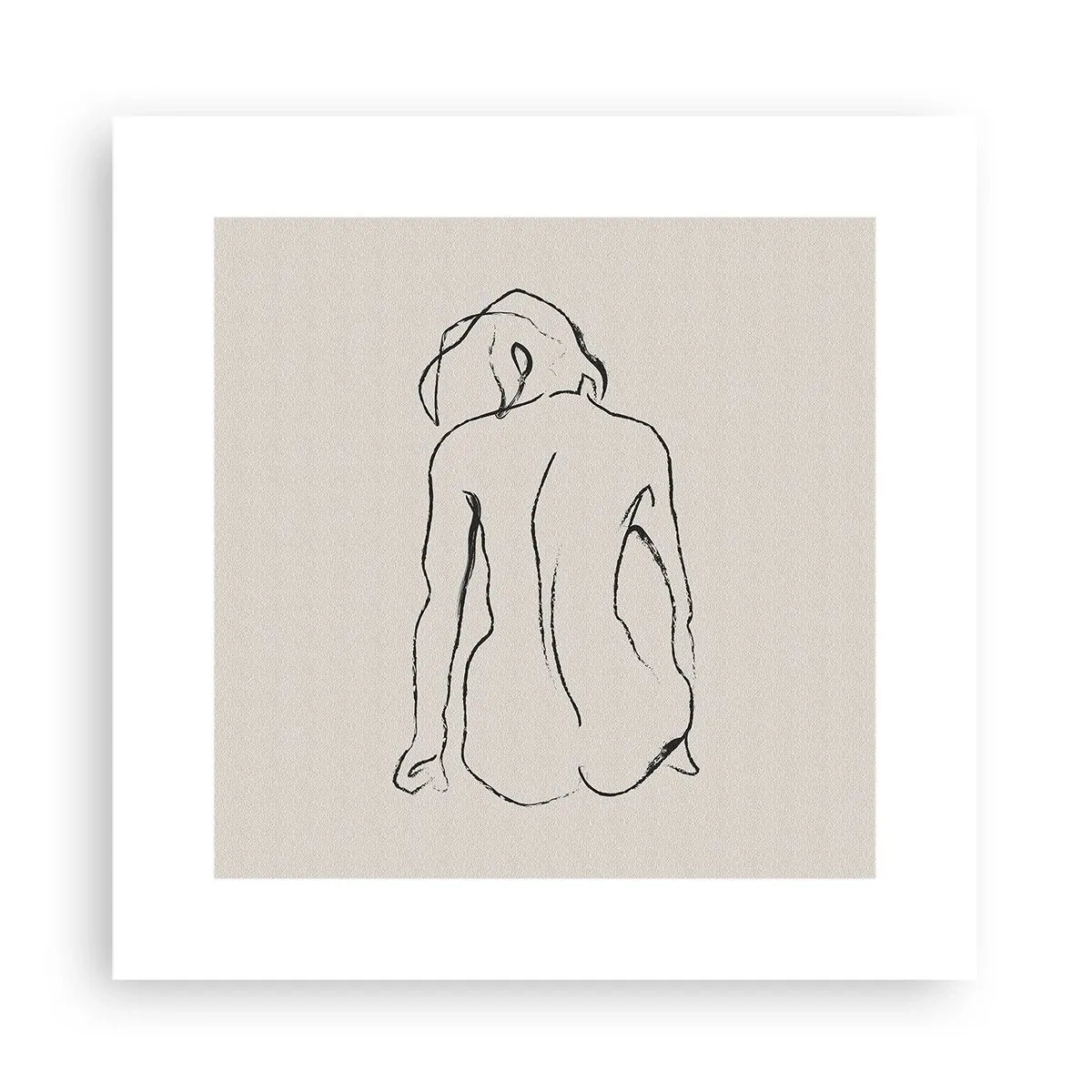 Poster - Mädchenakt - 30x30 cm