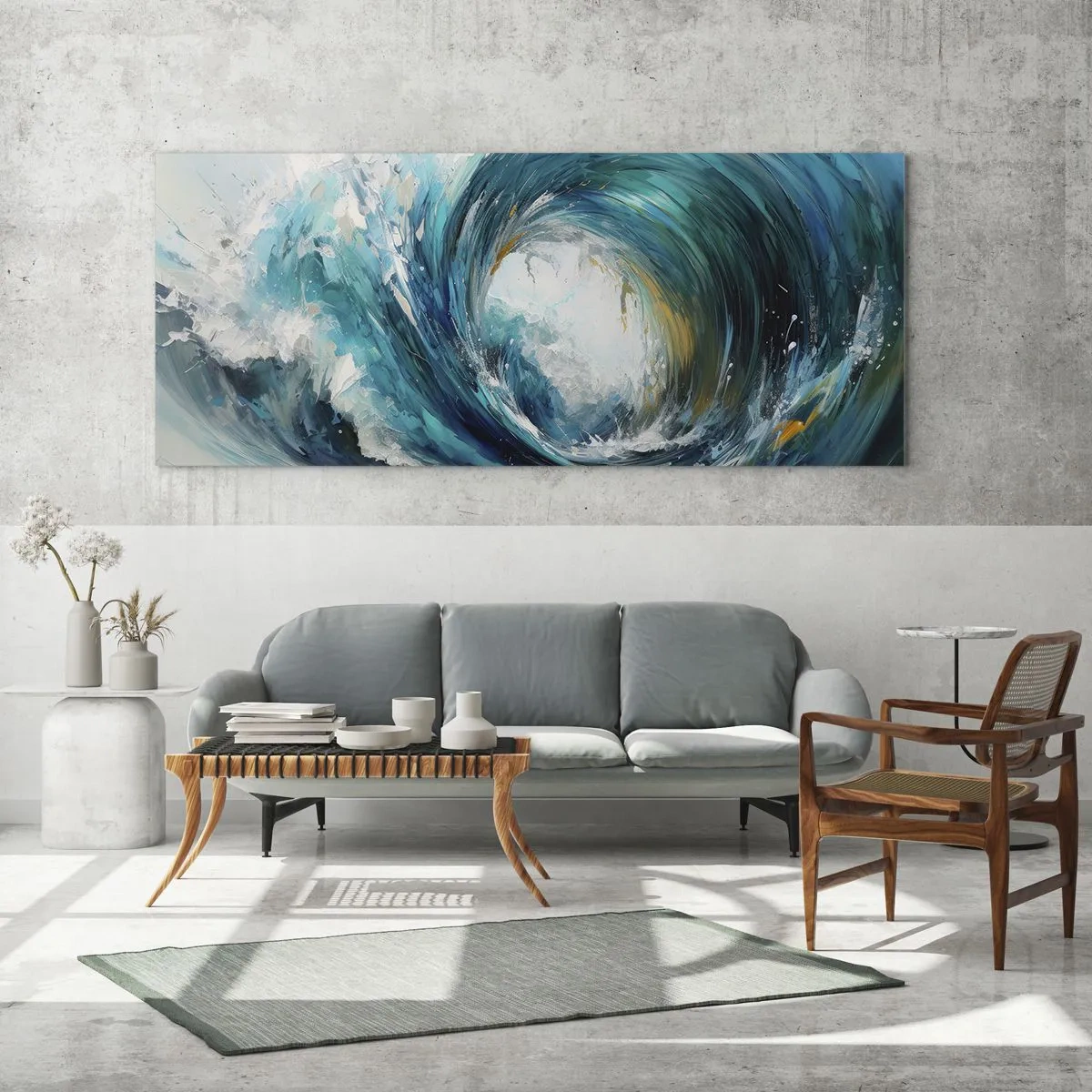 Glasbild - Bild auf glas - Meeresportal - 100x40 cm