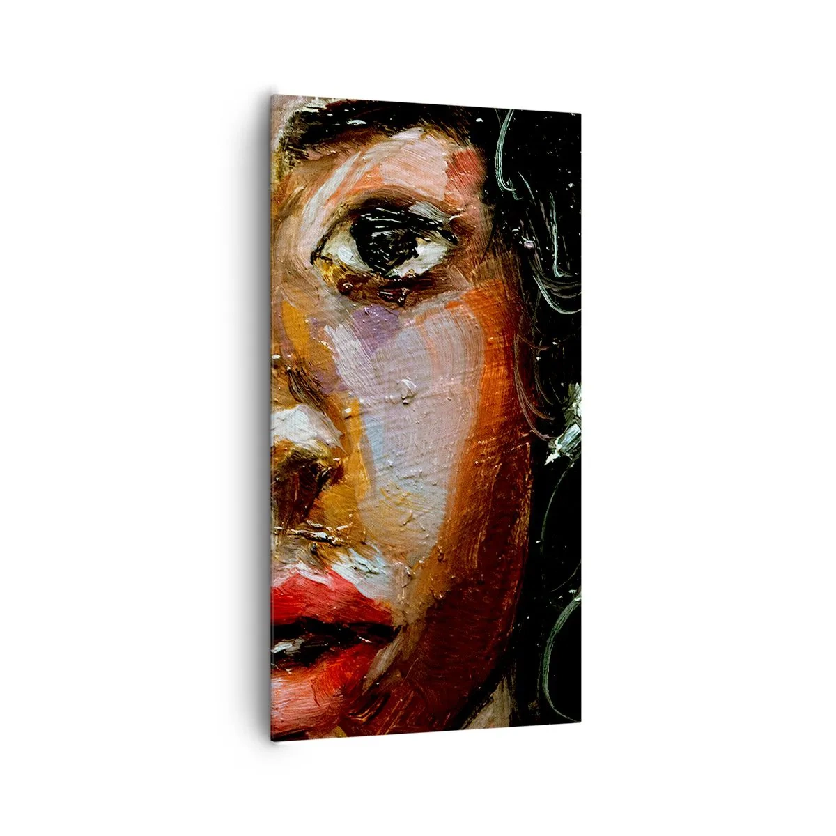 Bild auf Leinwand - Leinwandbild - Schwarz und Glanz - 65x120 cm
