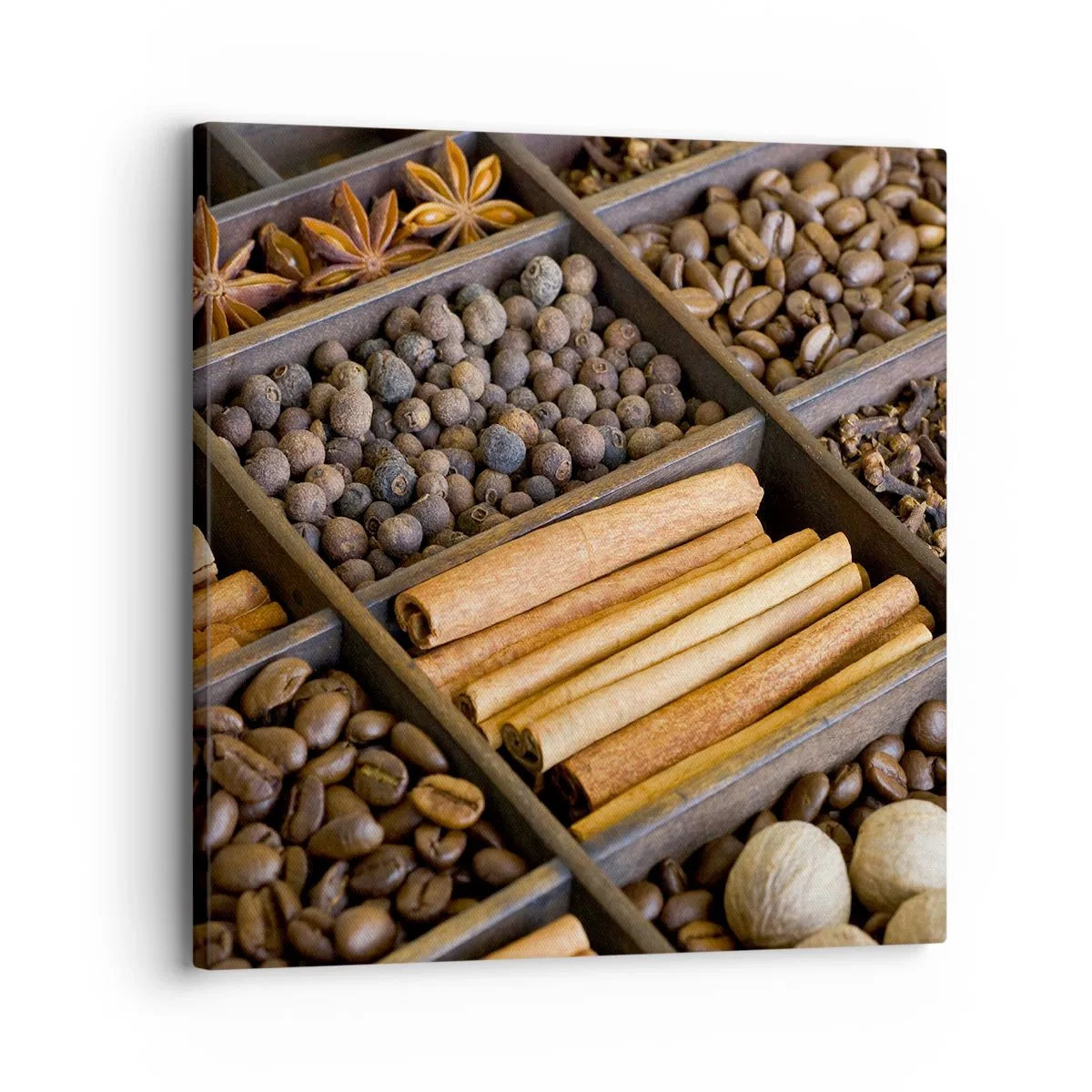 Bild auf Leinwand - Leinwandbild - Eine Fundgrube an Aromen - 30x30 cm