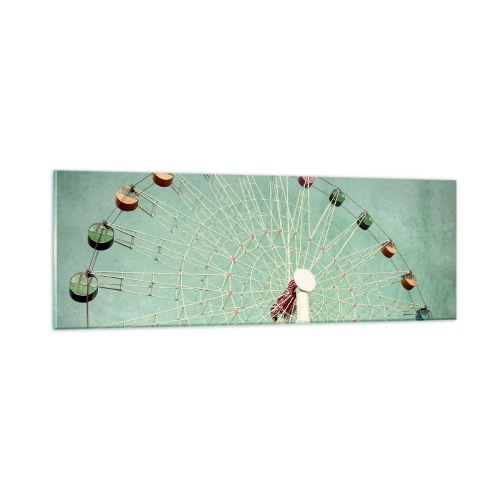 Glasbild - Bild auf glas - Wir laden zum Spiel ein - 90x30 cm