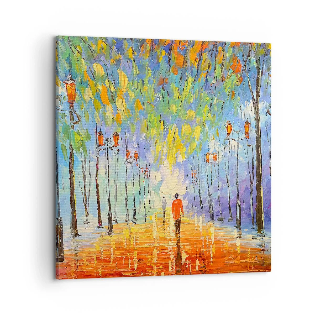 Bild auf Leinwand - Leinwandbild - Nachtlied des Regens - 50x50 cm