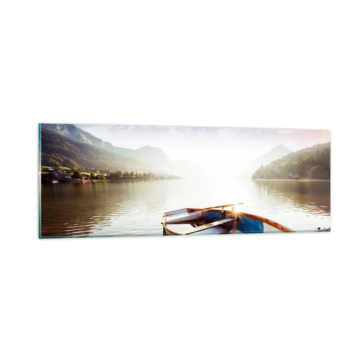 Glasbild - Bild auf glas - Am tollen und klaren Wasser - 90x30 cm