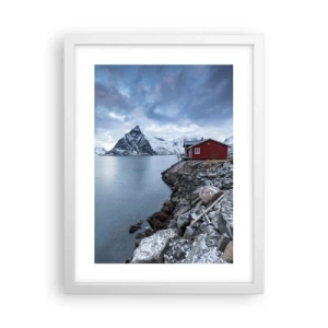 Poster in einem weißen Rahmen - Skandinavischer Rückzugsort - 30x40 cm