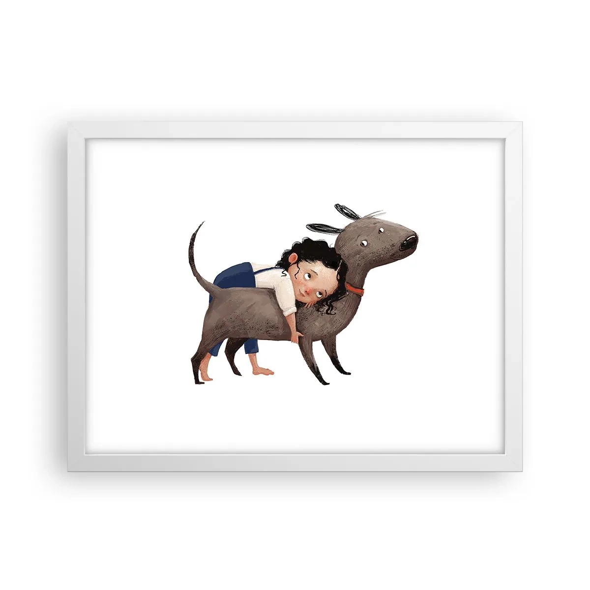 Poster in einem weißen Rahmen - Beste Freunde - 40x30 cm