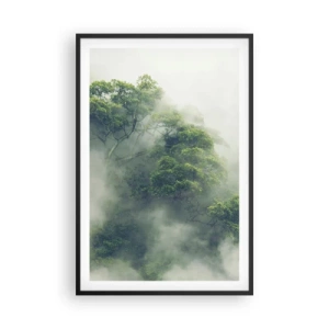 Poster in einem schwarzem Rahmen - In Nebel gehüllt - 61x91 cm